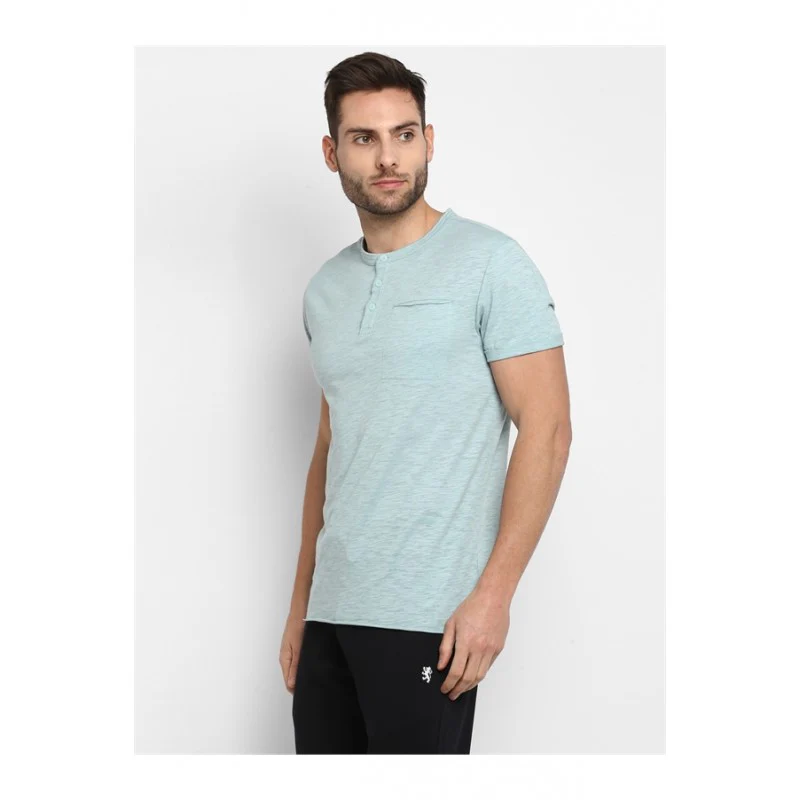 Men's Green Melange T Shirt - Image 3