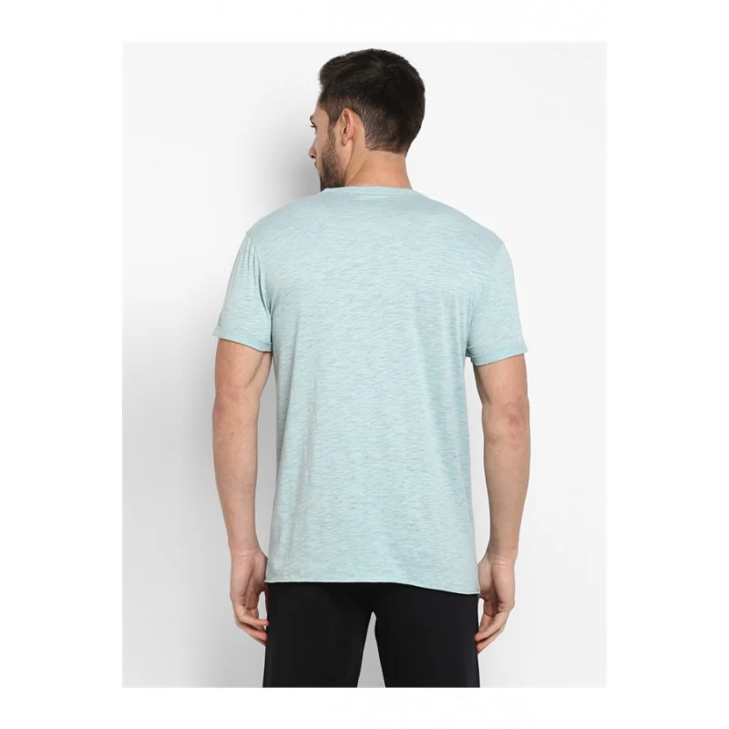 Men's Green Melange T Shirt - Image 4