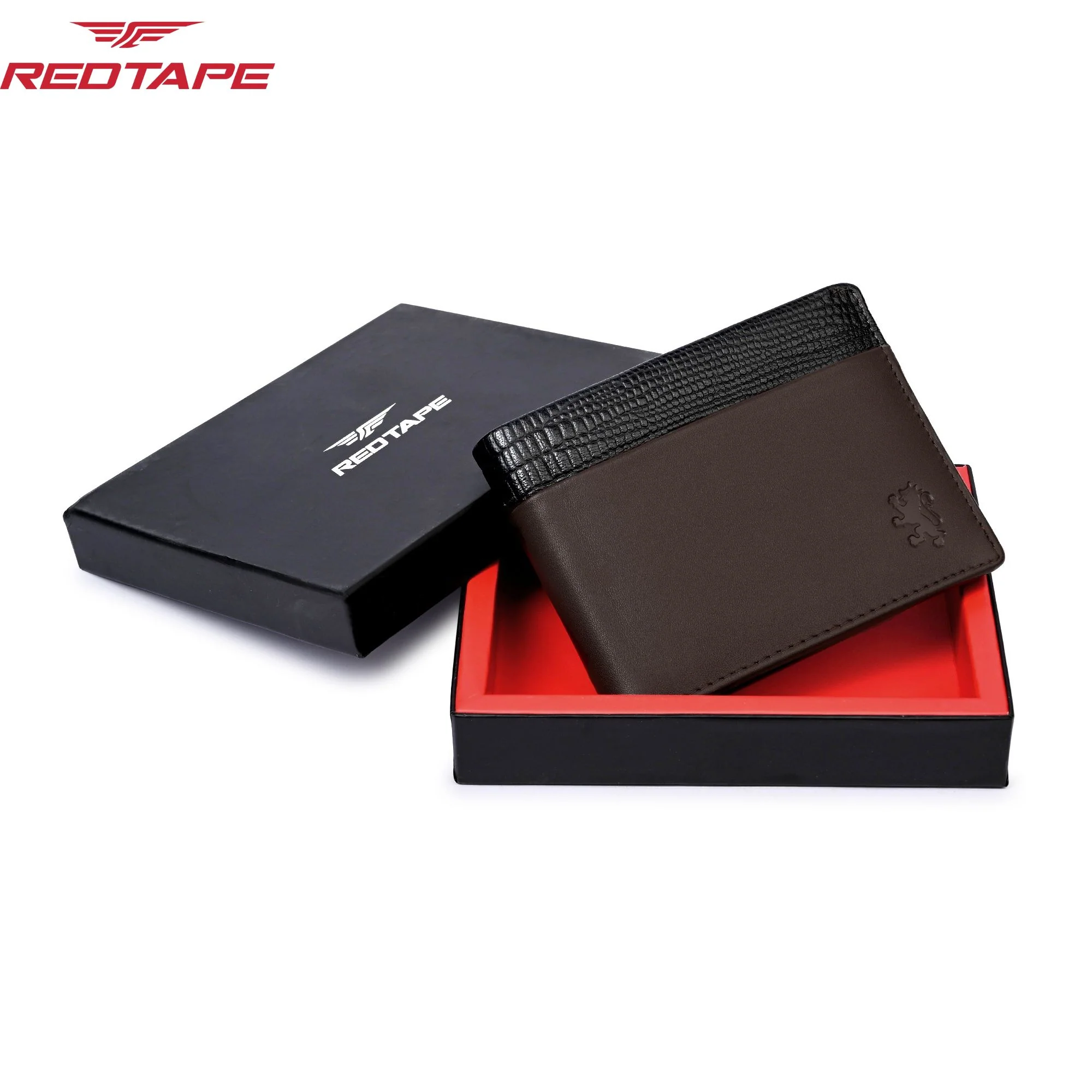 Mens Leather Wallet Brown & Black - Image 2