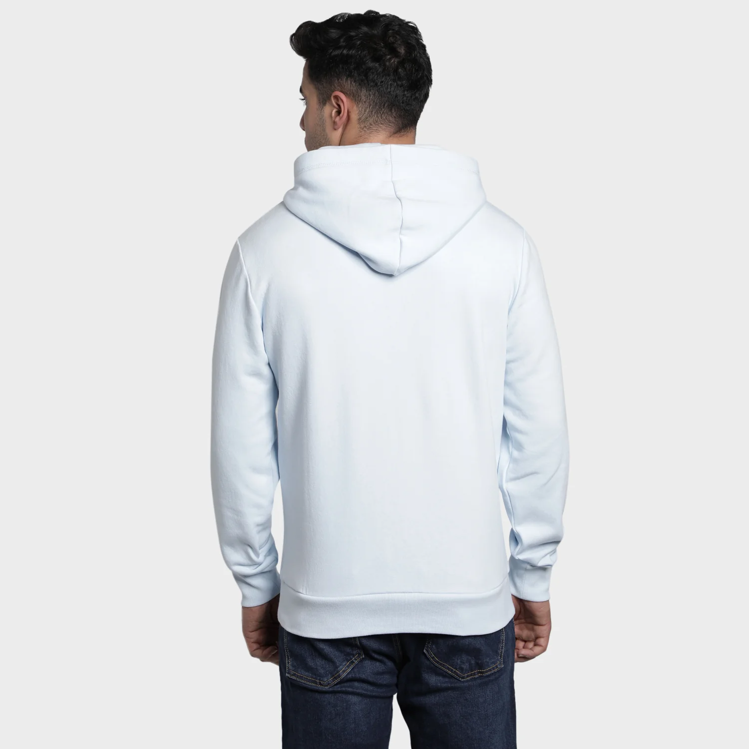 Mens Light   Blue Hoodie - Image 4