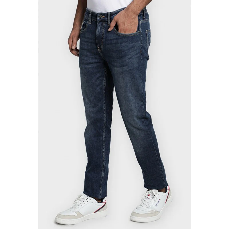 Mens Mid Blue Denim Jeans - Image 2