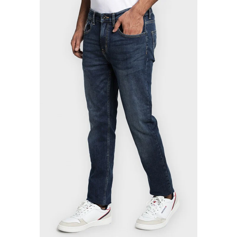 Mens Mid Blue Denim Jeans - Image 4
