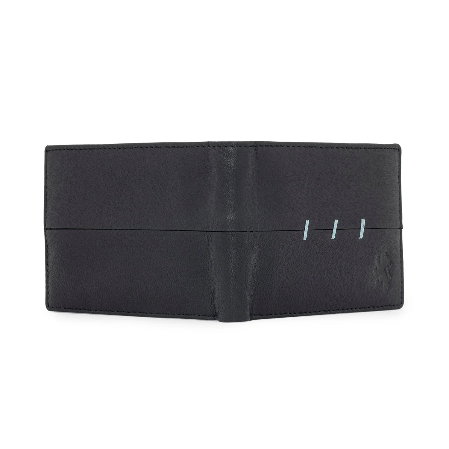 Men's Navy Black Genuine Leather Wallet & Belt Combo - Image 6
