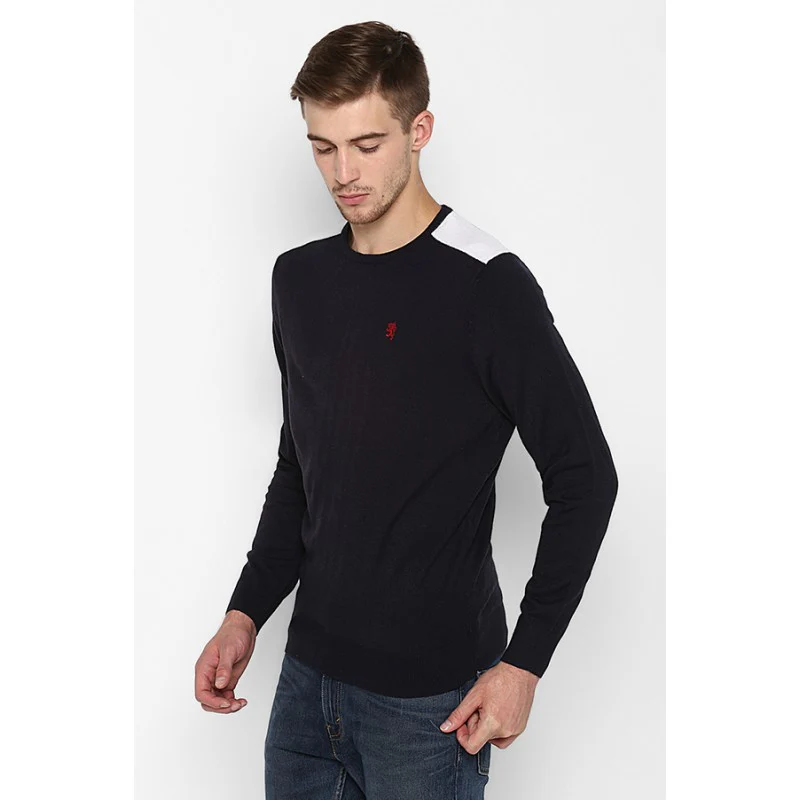 Mens Navy Sweater - Image 4