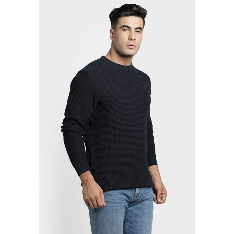 Mens Navy Sweater - Image 2