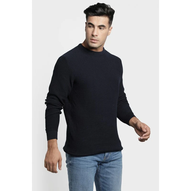 Mens Navy Sweater - Image 3
