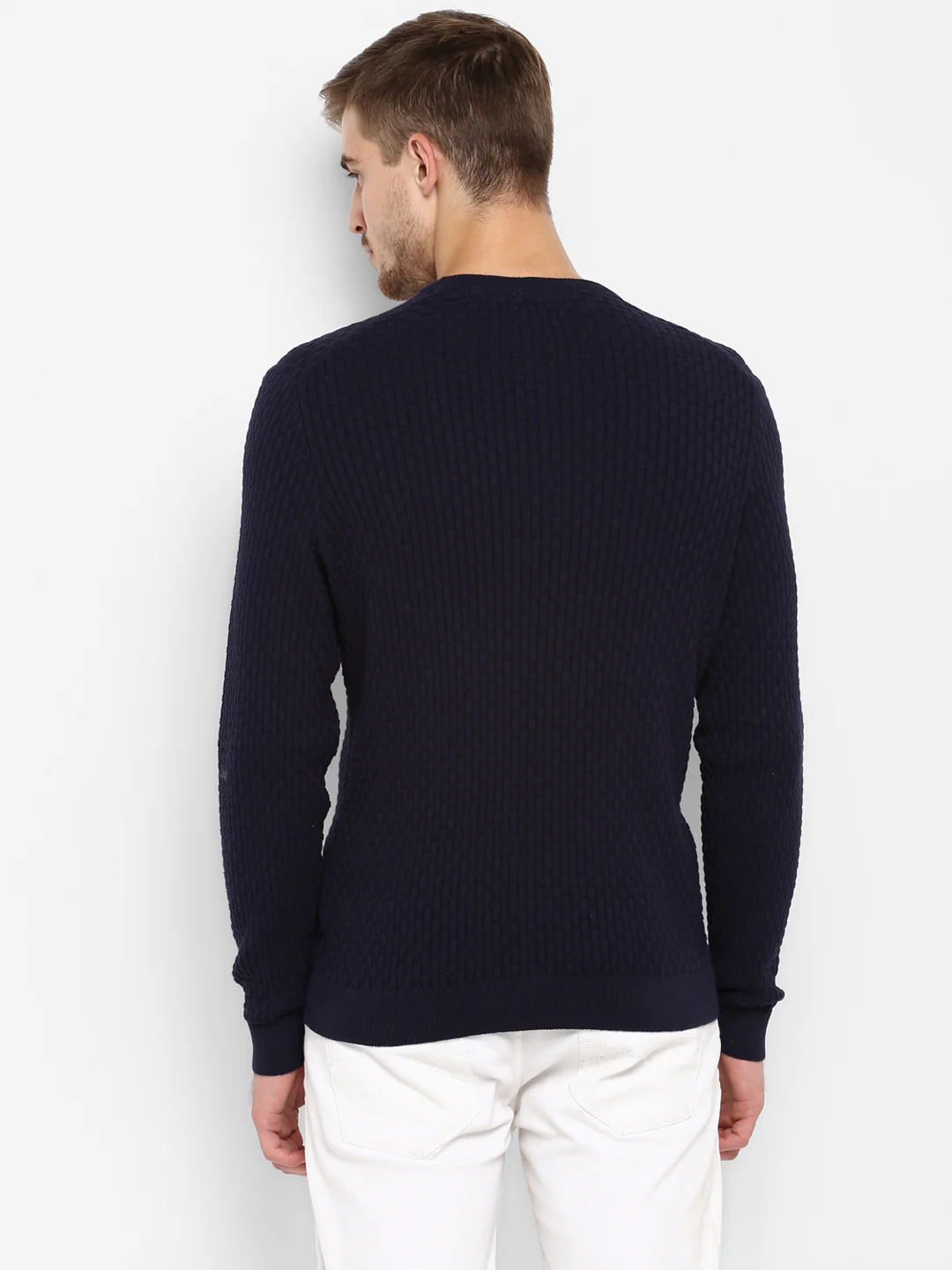Mens Navy Sweater - Image 4