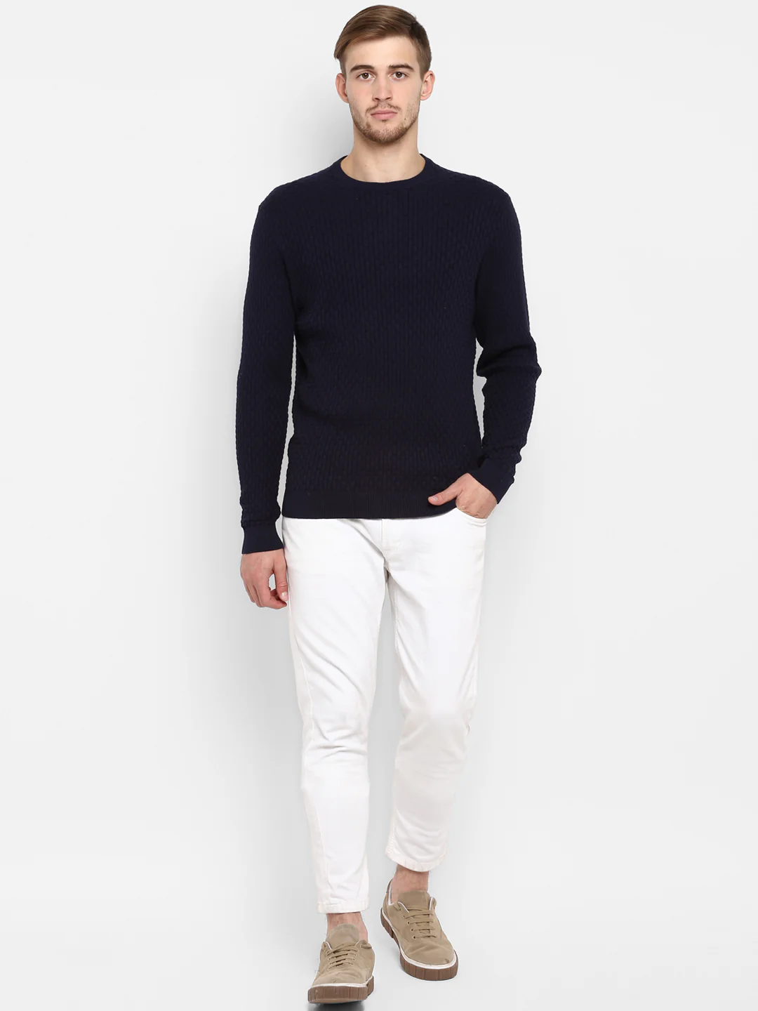 Mens Navy Sweater - Image 6