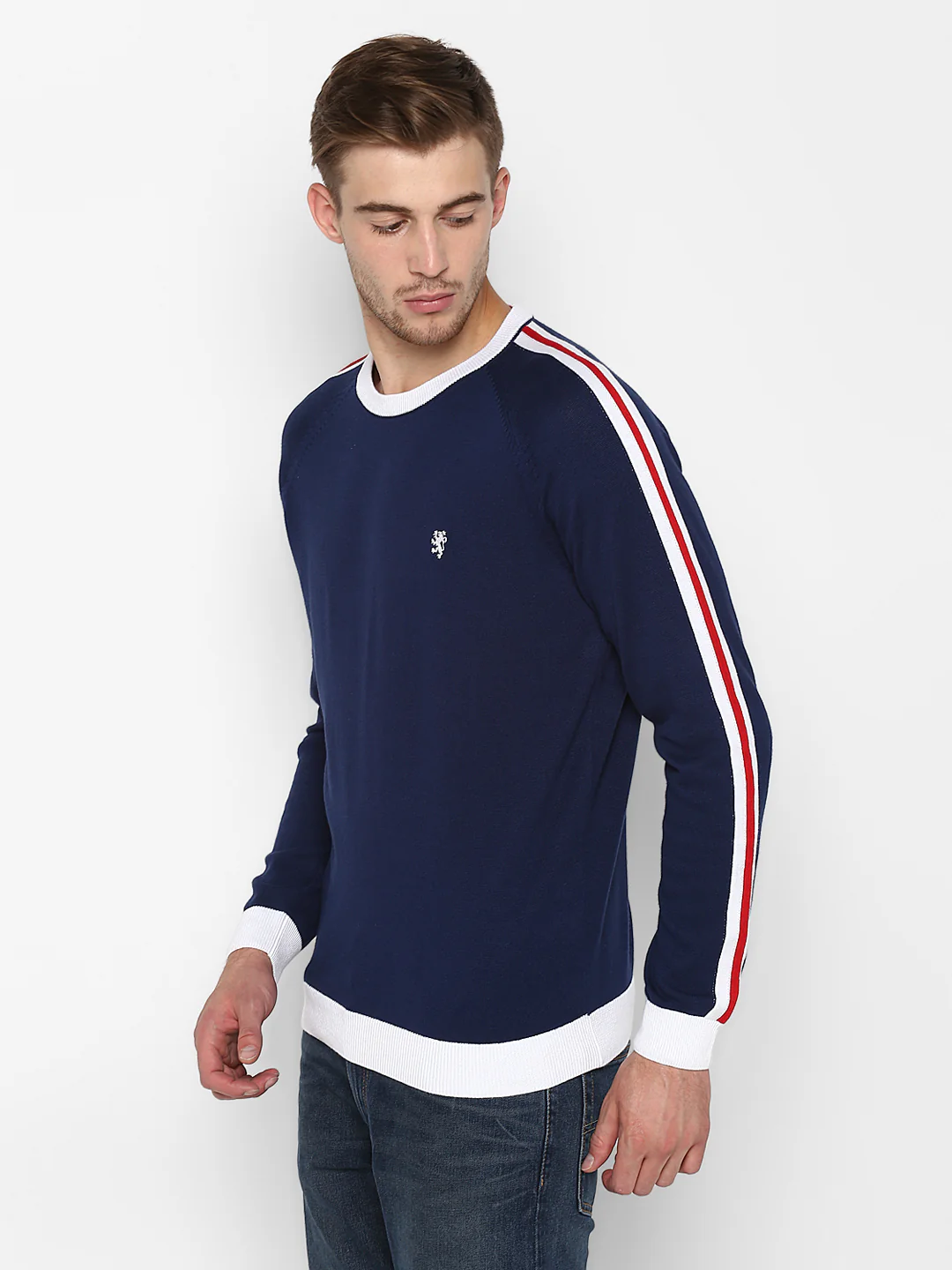 Mens Navy Sweater - Image 5