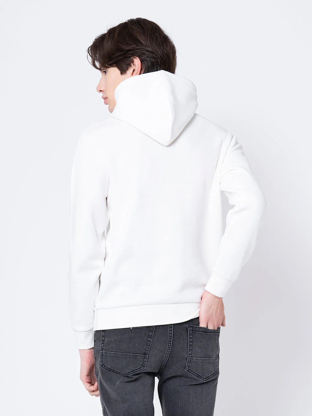 Men's Off White Graphic Print Hoodie - Image 3