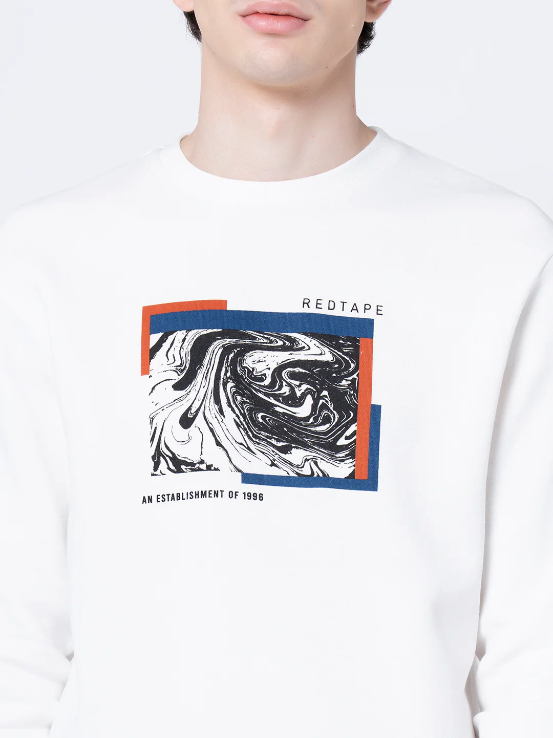 Men's Off White Graphic Print Sweatshirt - Image 4