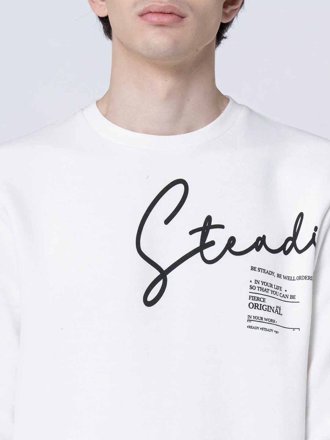 Men's Off White Graphic Print Sweatshirt - Image 4