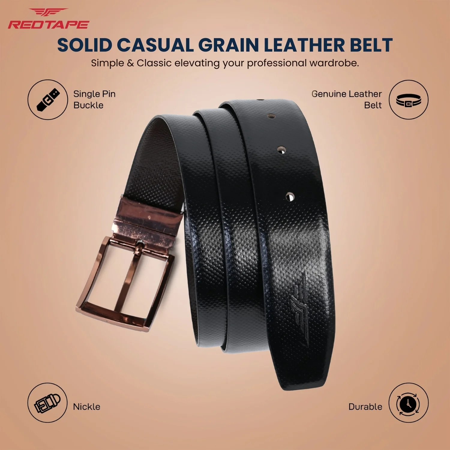Men's Reversible Leather Belt - Image 4