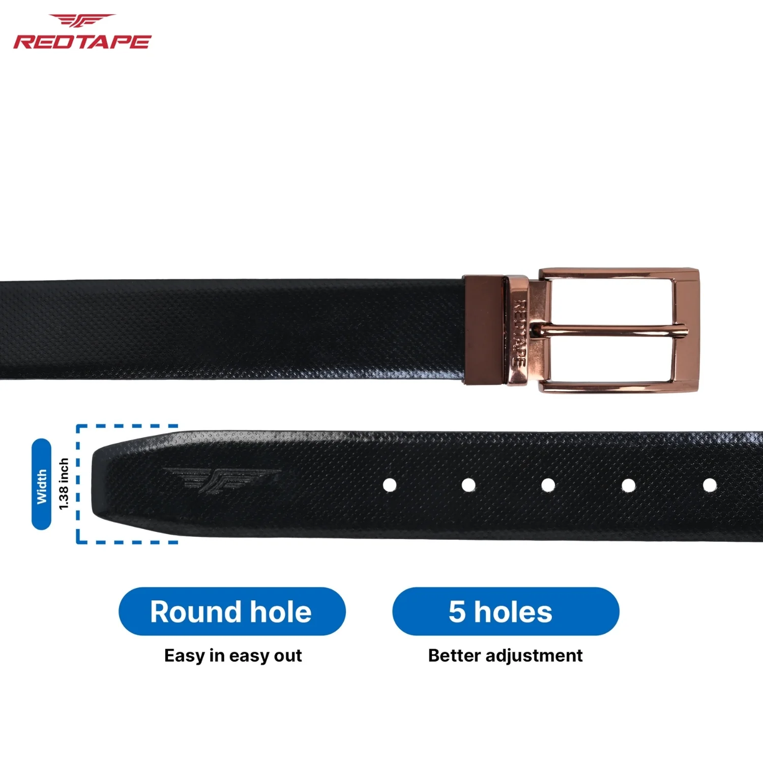 Men's Reversible Leather Belt - Image 5