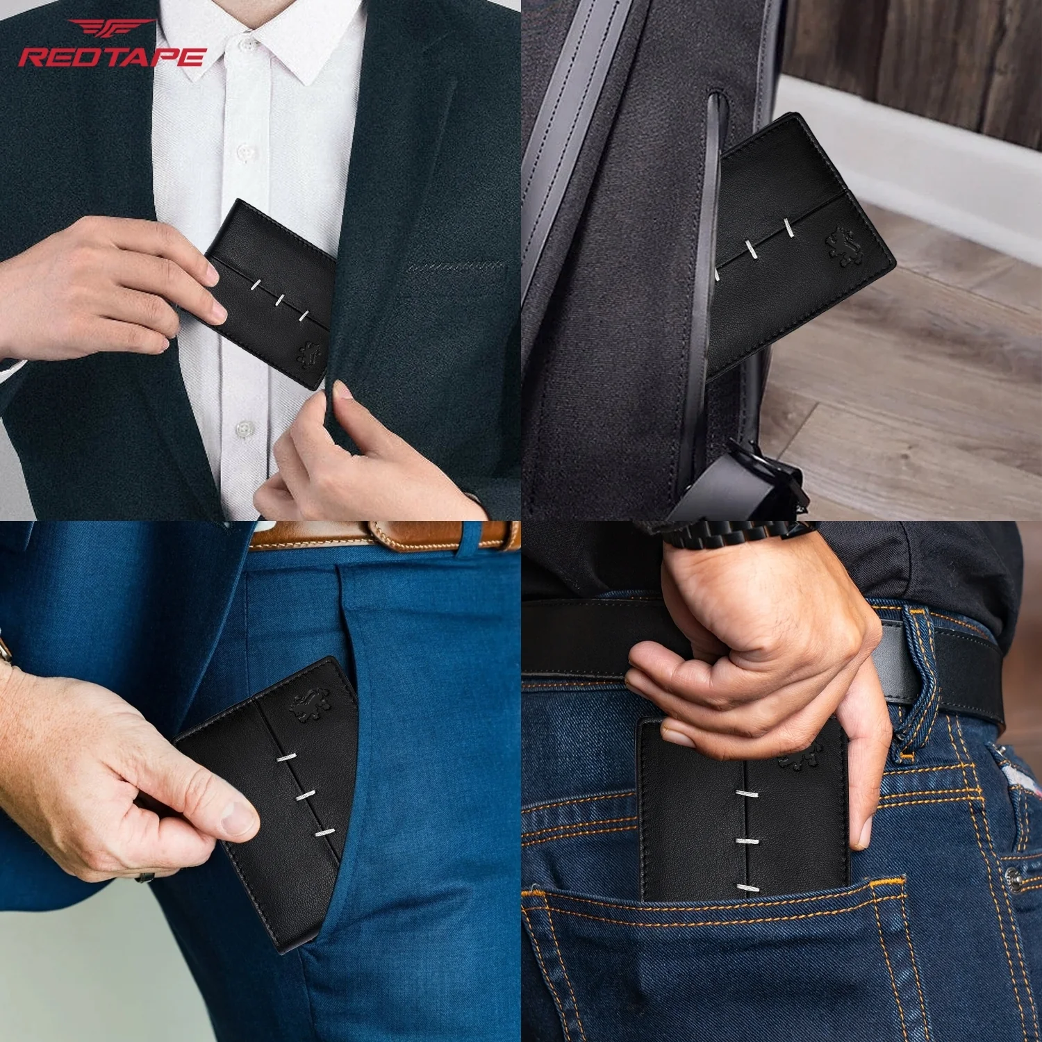 Mens RFID Blocking Leather Wallet - Image 7
