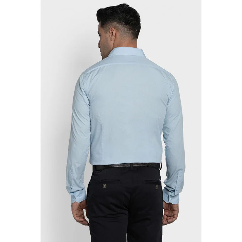 Men Sky Blue Shirt - Image 5