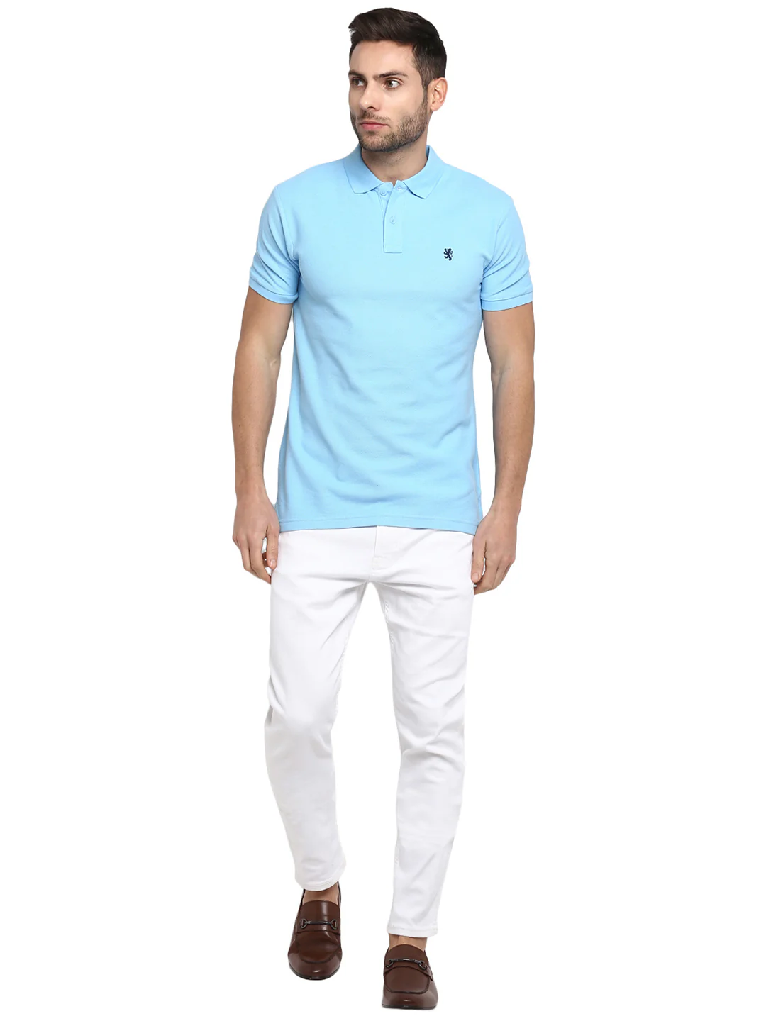 Mens Sky Blue T Shirt - Image 6