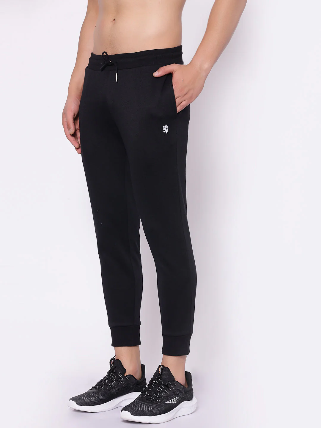 Men's Solid Black Jogger - Image 2