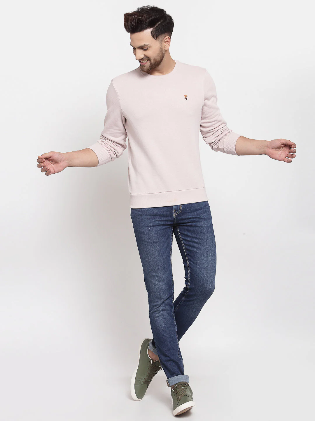 Men's Solid Pearl Sweatshirt - Image 4