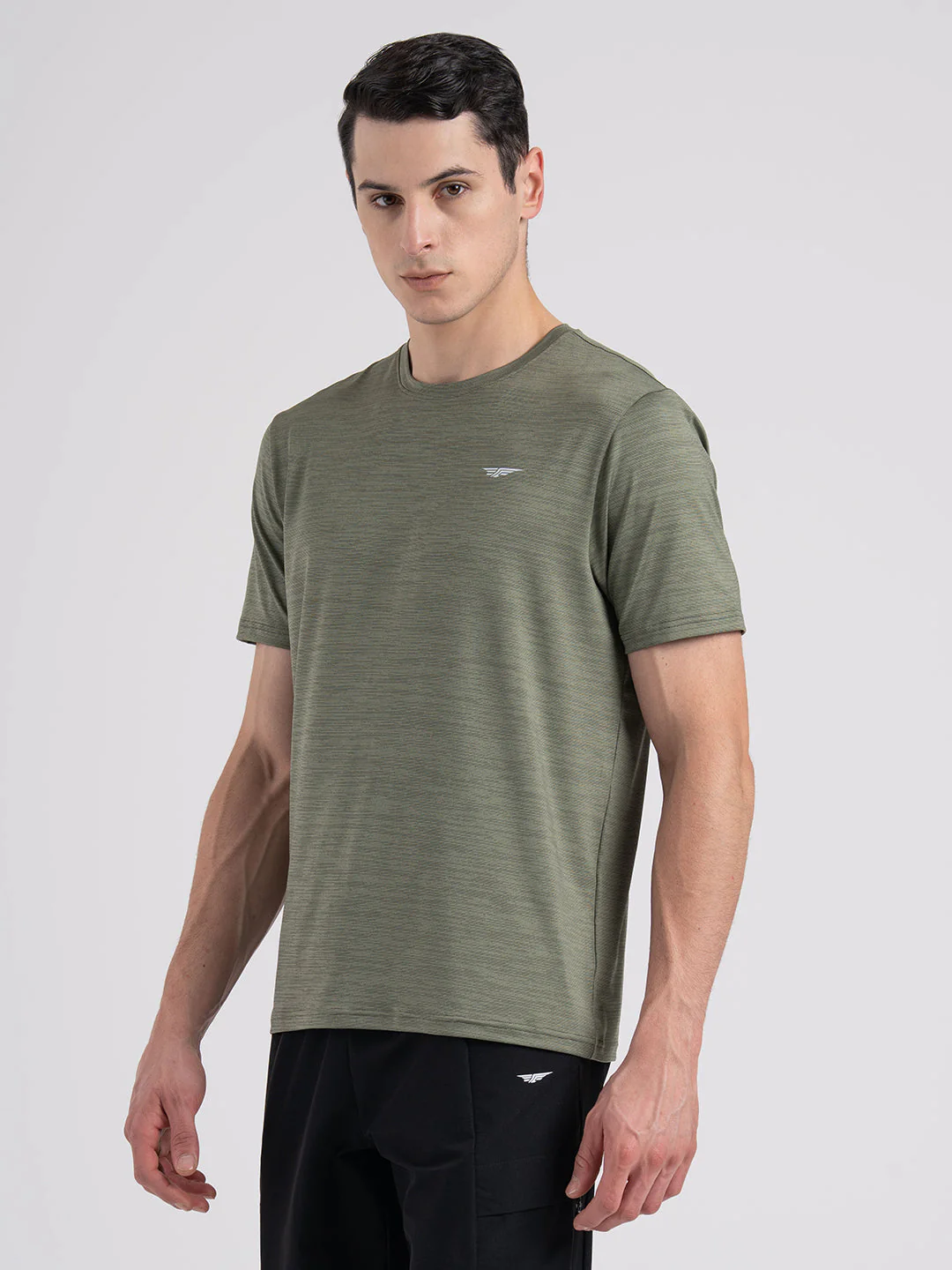 Men's Solid Round Neck Activewear T-Shirt - Image 4