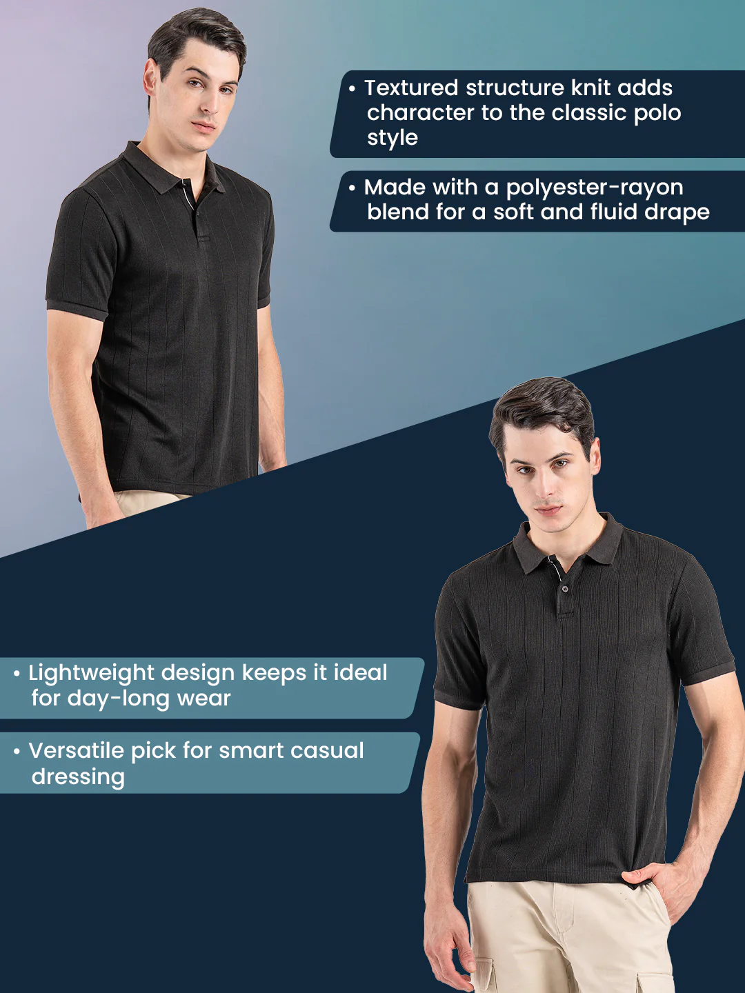 Men's Structured Polo T-Shirt - Image 2