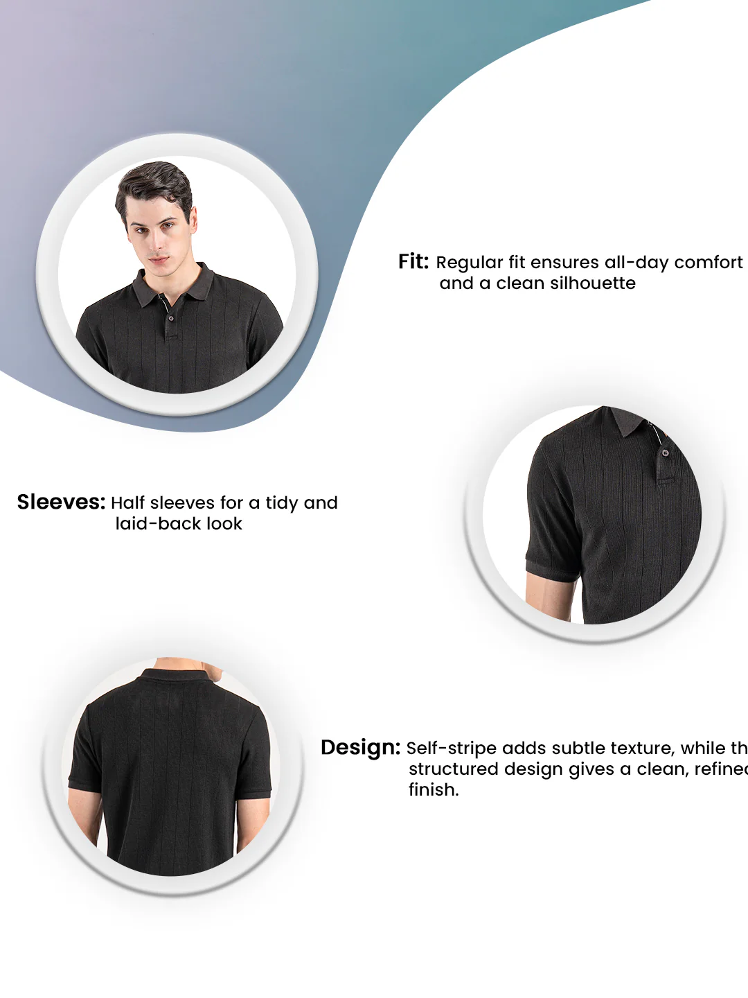 Men's Structured Polo T-Shirt - Image 3