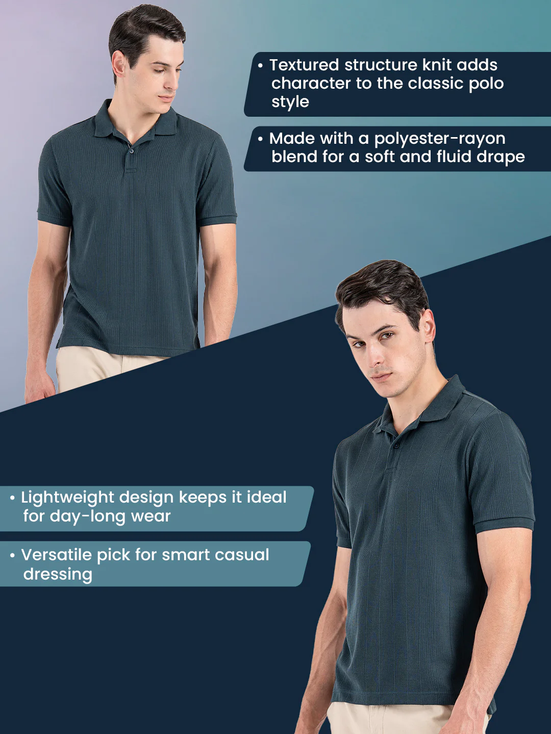Men's Structured Polo T-Shirt - Image 2
