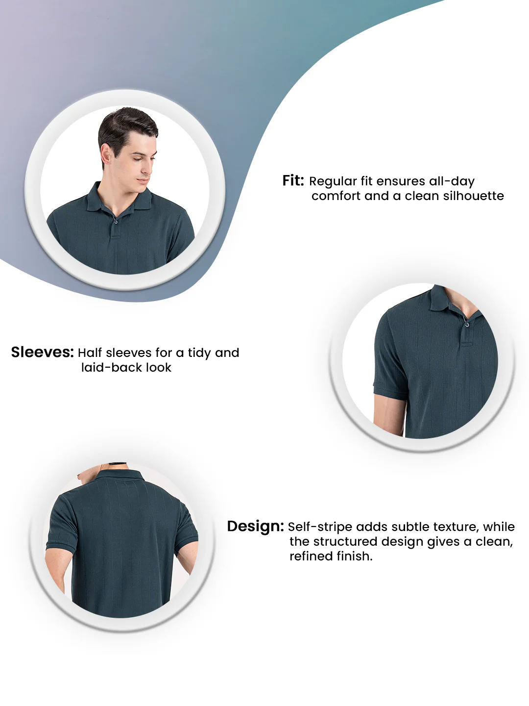 Men's Structured Polo T-Shirt - Image 3