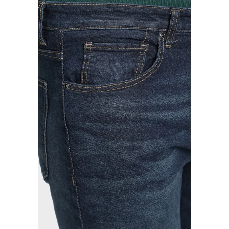 Men's Tinted Dark Blue Denim Jeans - Image 4