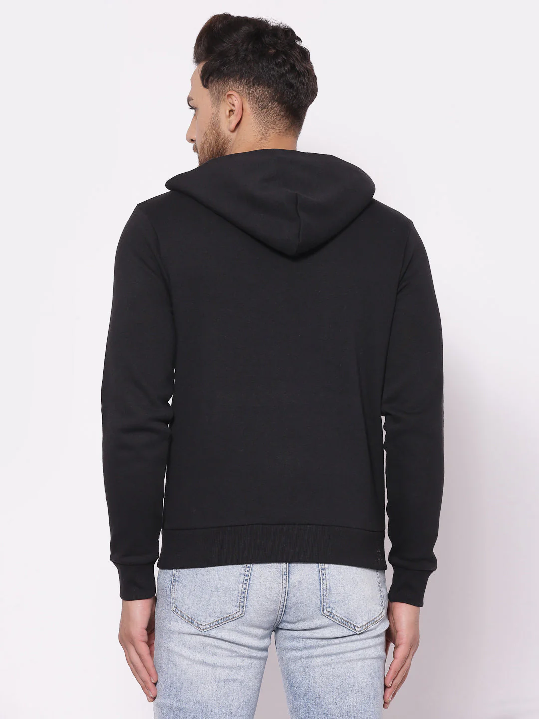 Men's Typographic Black Hoodies - Image 3
