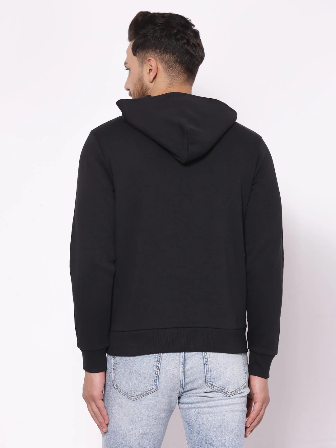 Men's Typographic Black Hoodies - Image 3