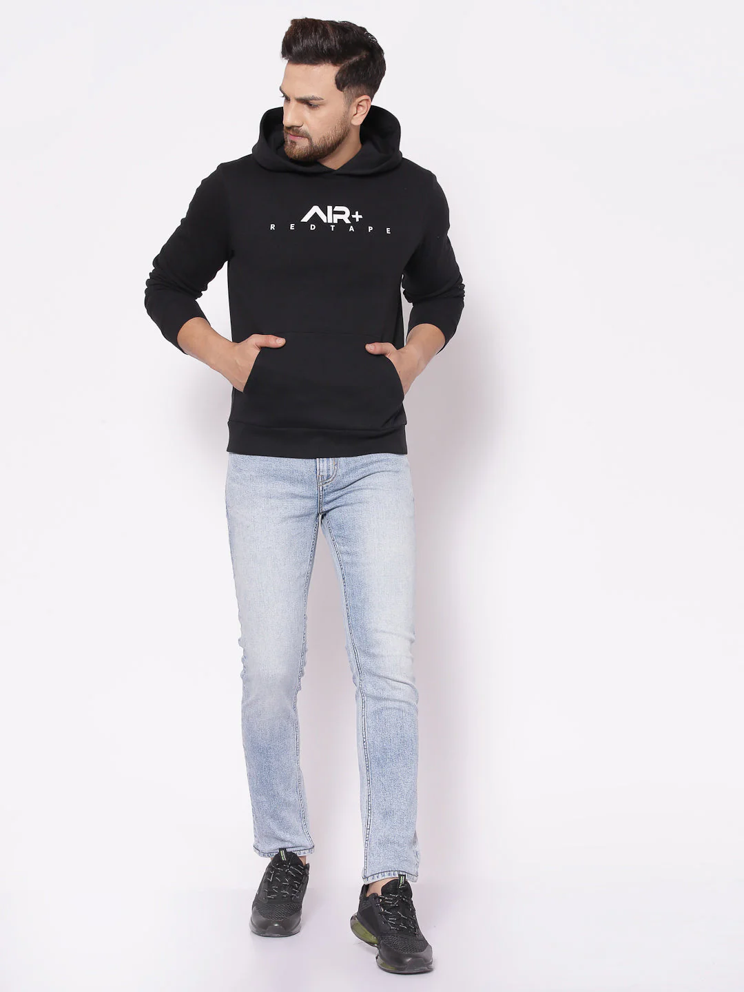 Men's Typographic Black Hoodies - Image 4