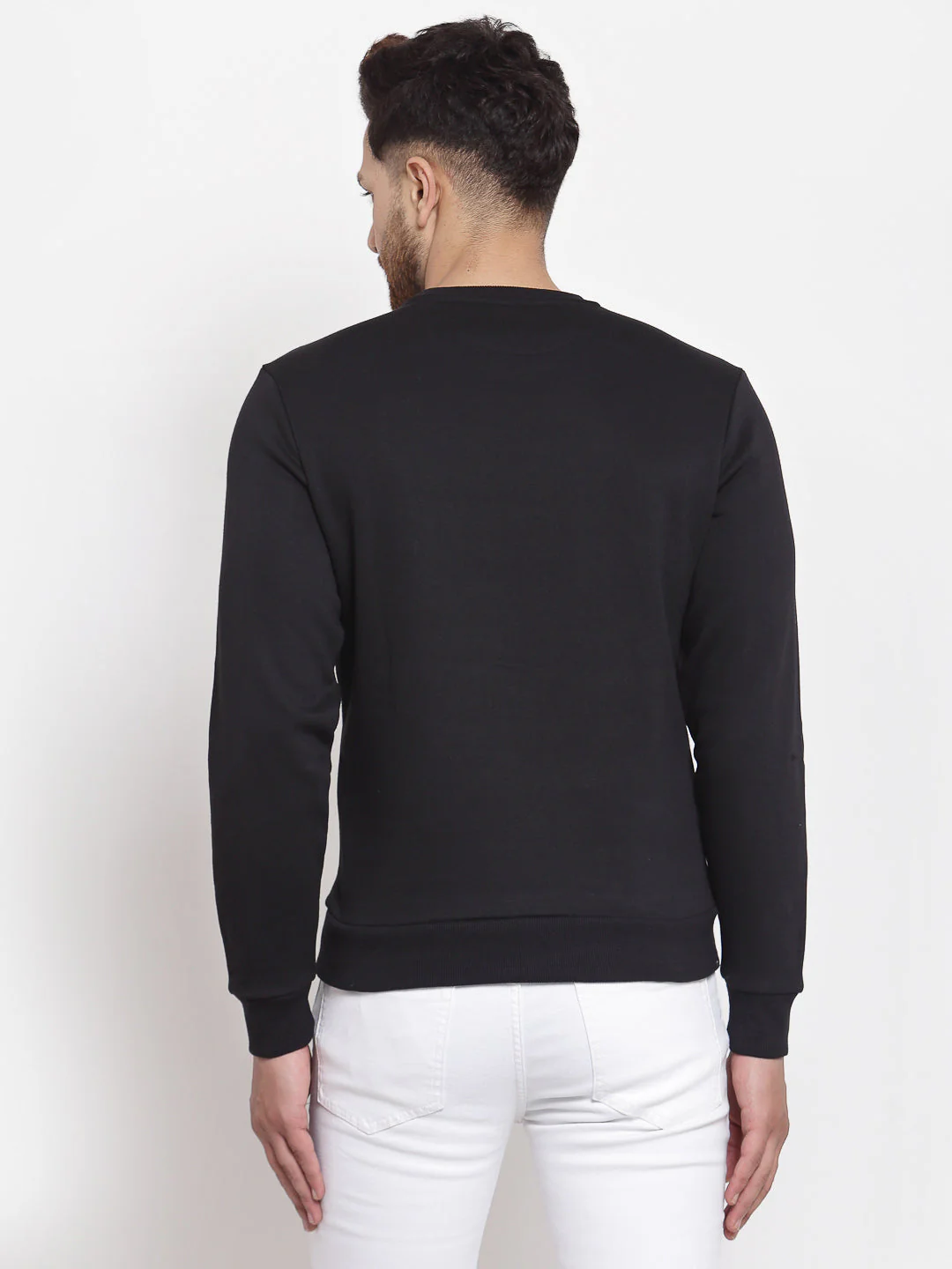 Men's Typographic Black Sweatshirt - Image 3