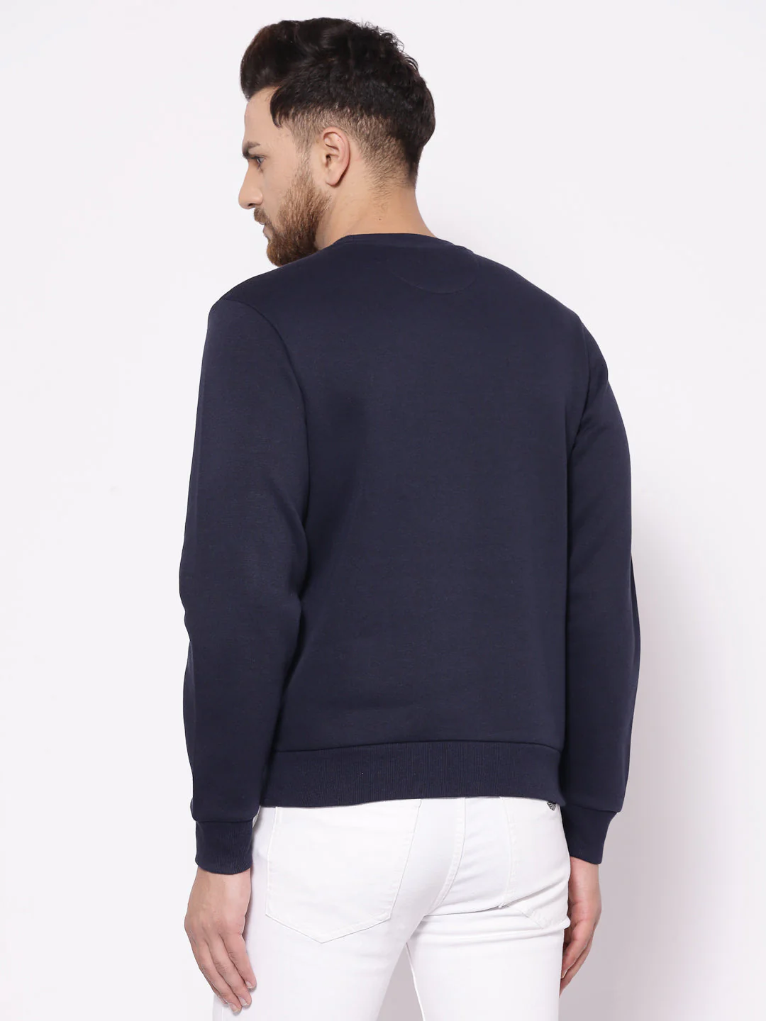 Men's Typographic Dark Navy Sweatshirt - Image 3