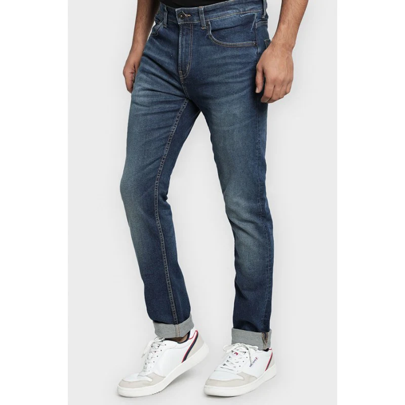 Mens Vintage Blue Denim Jeans - Image 2