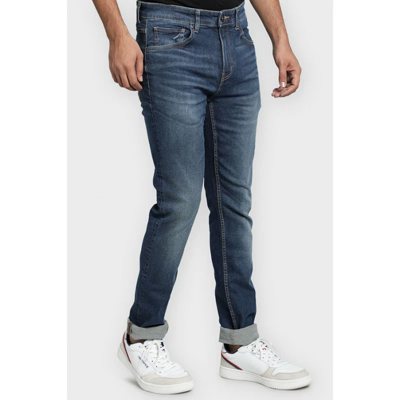 Mens Vintage Blue Denim Jeans - Image 3