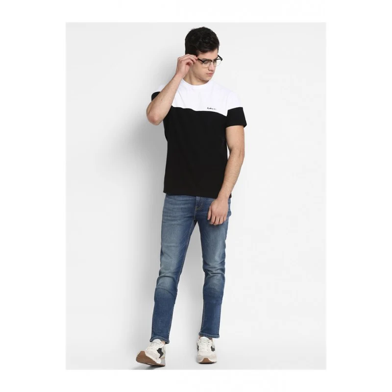 Mens White Black T Shirt - Image 3
