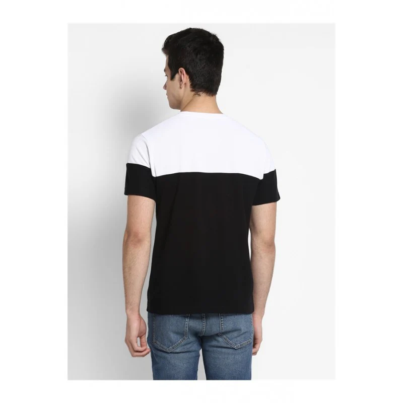 Mens White Black T Shirt - Image 4
