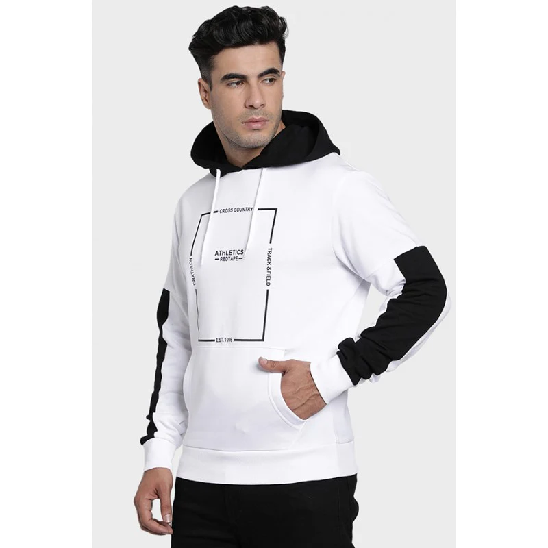 Mens White Hoodie - Image 2
