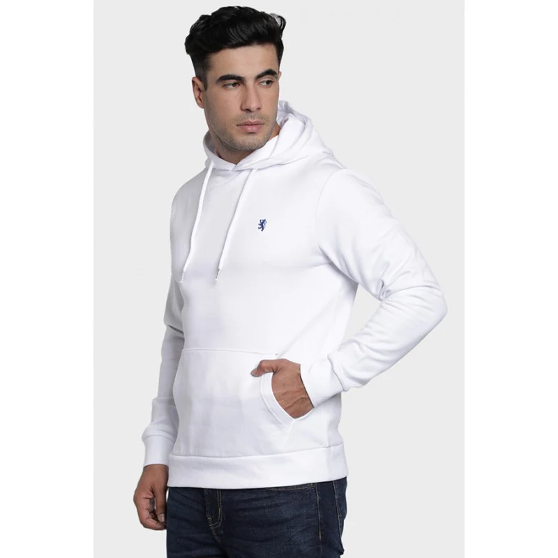 Mens White Hoodie - Image 2