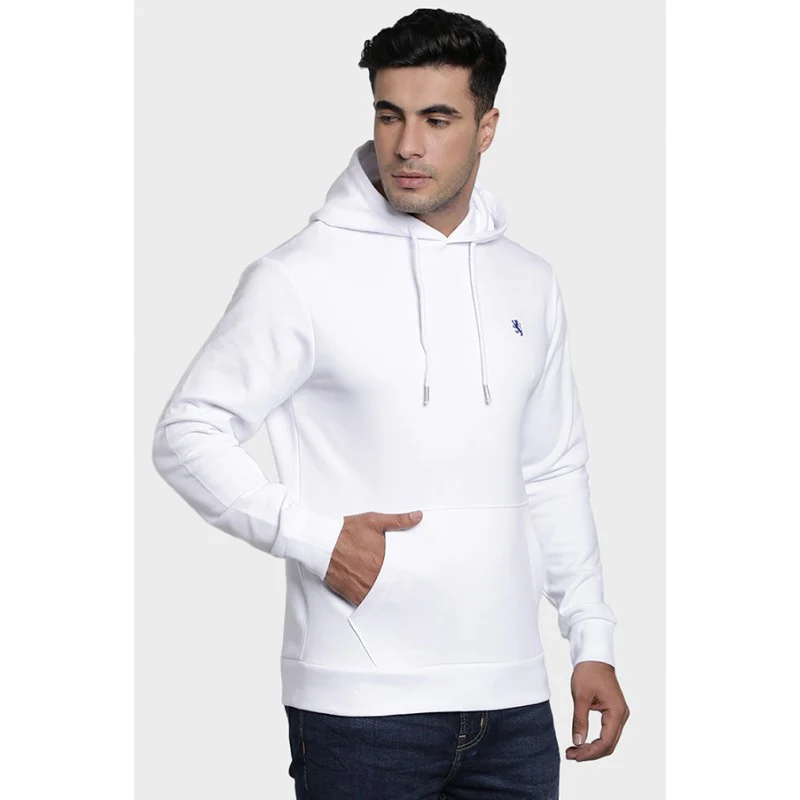 Mens White Hoodie - Image 3