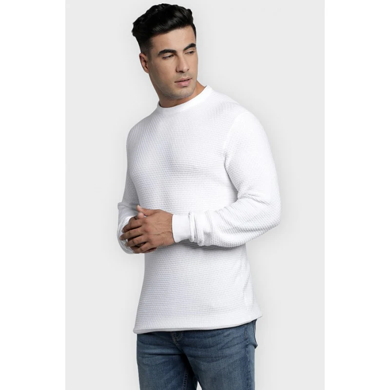 Mens White Sweater - Image 3