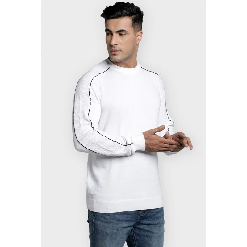 Mens White Sweater - Image 2