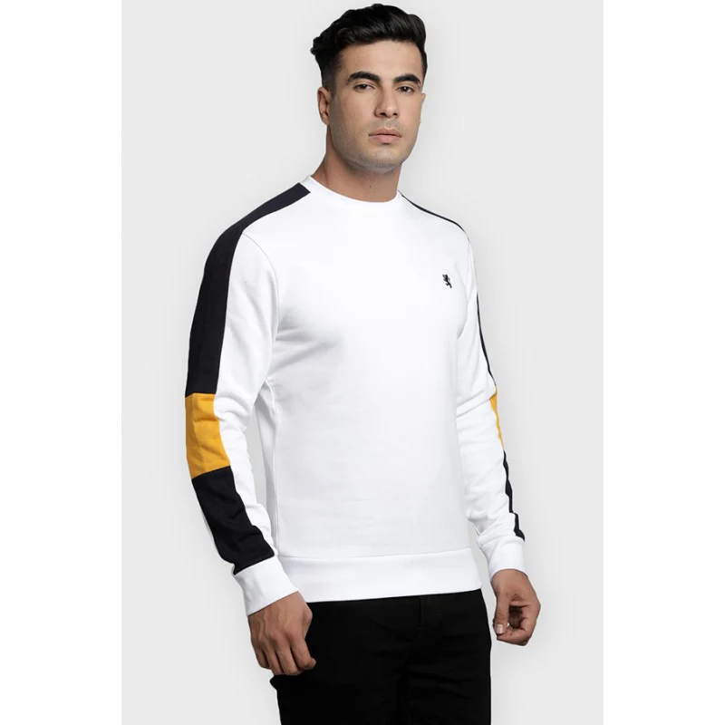 Mens White Sweatshirt - Image 2