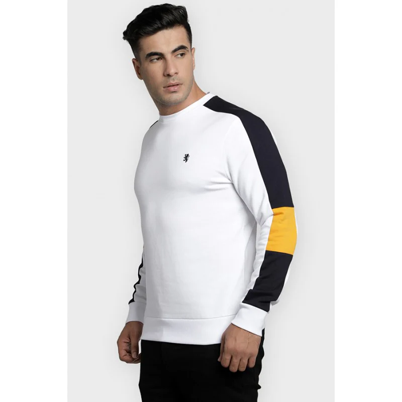 Mens White Sweatshirt - Image 3