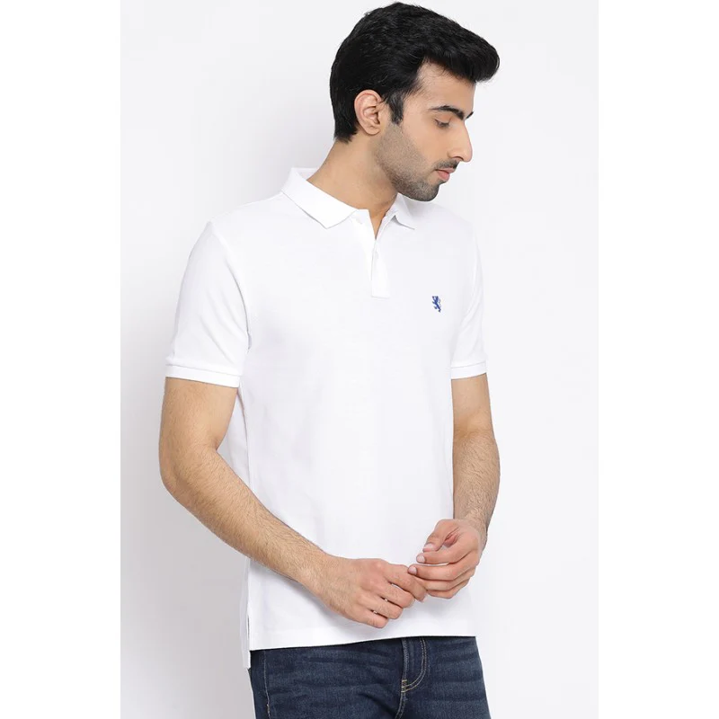 Men's White Collared T-Shirt - Image 3