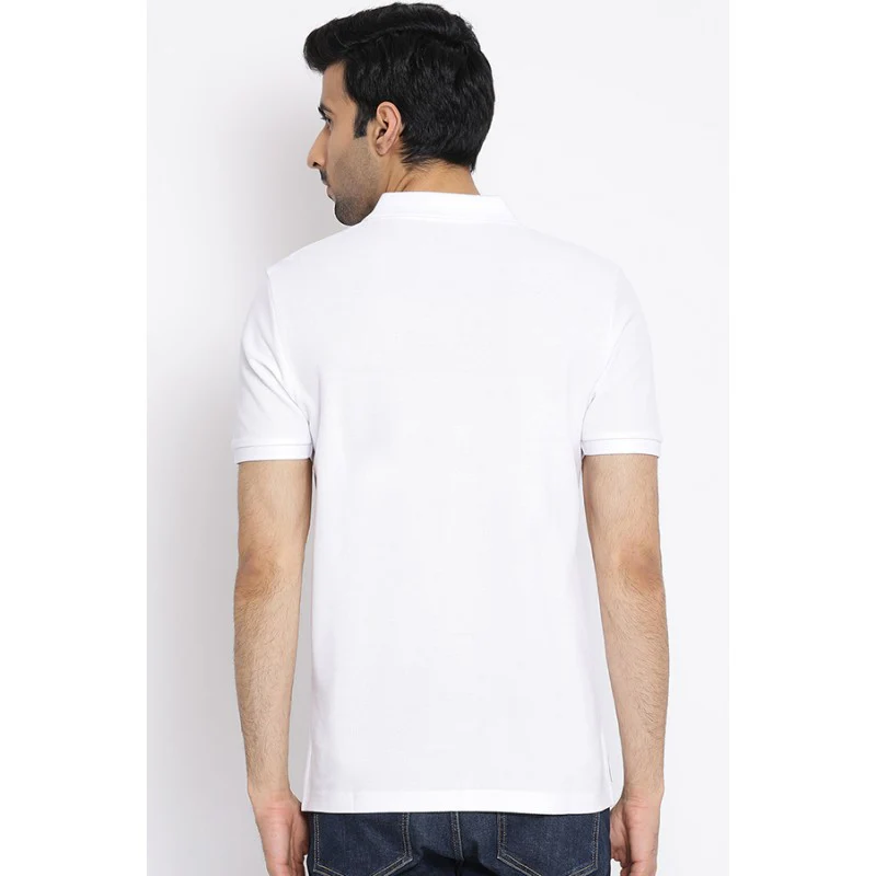 Men's White Collared T-Shirt - Image 4