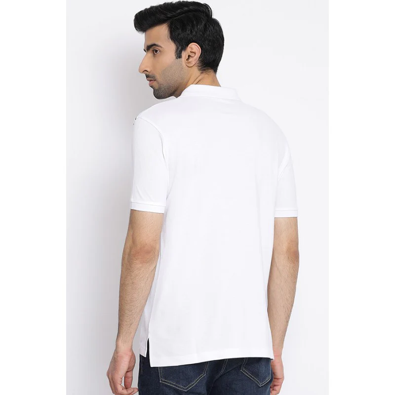 Men's White Collared T-Shirt - Image 4