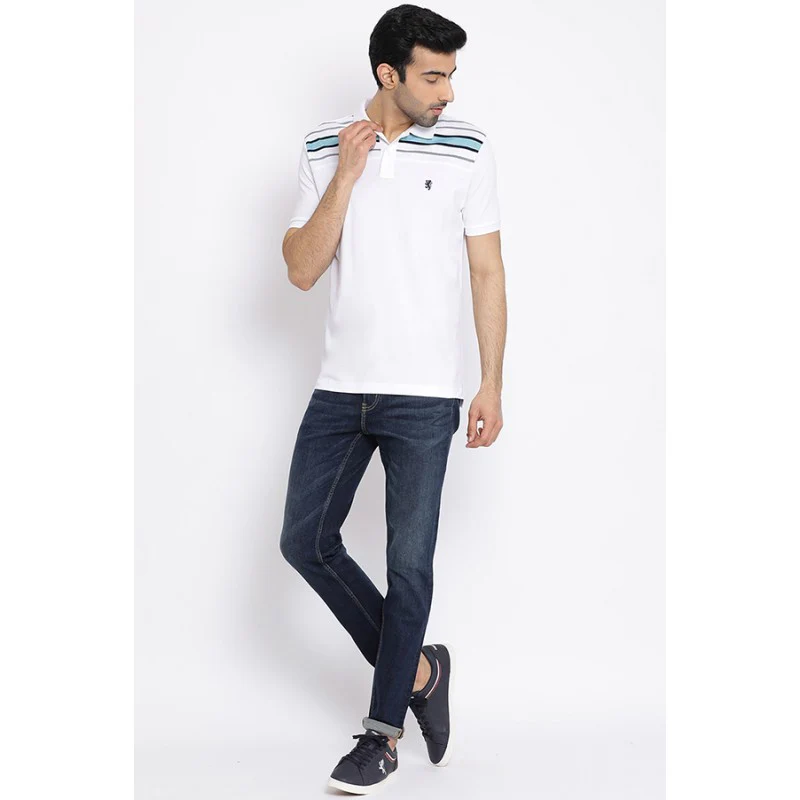 Men's White Collared T-Shirt - Image 5