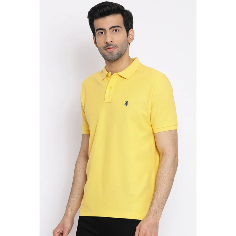 Men's Yellow Collared T-Shirt - Image 2